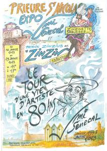 Affiche de l'exposition des zinzinettes de janvier 2023